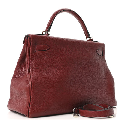 Hermes Taurillon Clemence Kelly Retourne 32 Rouge Grenat 3 of 10
