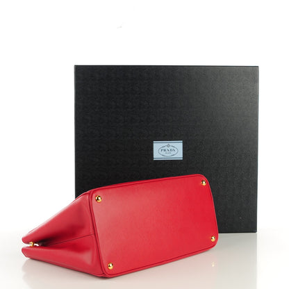 Prada Saffiano Lux Large Tote Fuoco 5 of 10