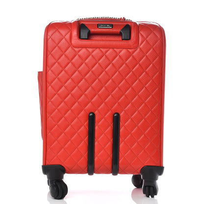 Chanel Calfskin Quilted Coco Case Trolley Red 4 of 16