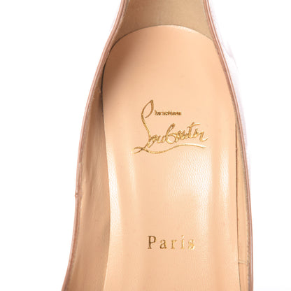 Christian Louboutin Patent Lady Peep 150 Pumps 39.5 Nude 7 of 8