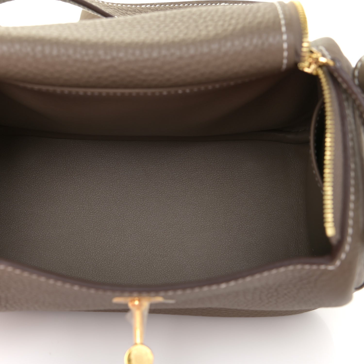 Hermes Taurillon Clemence Mini Lindy 20 Etoupe 5 of 12