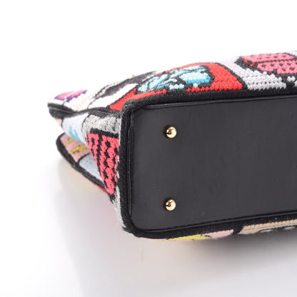 Chanel Needlepoint Precious Symbols Shoulder Bag Black 10 of 12