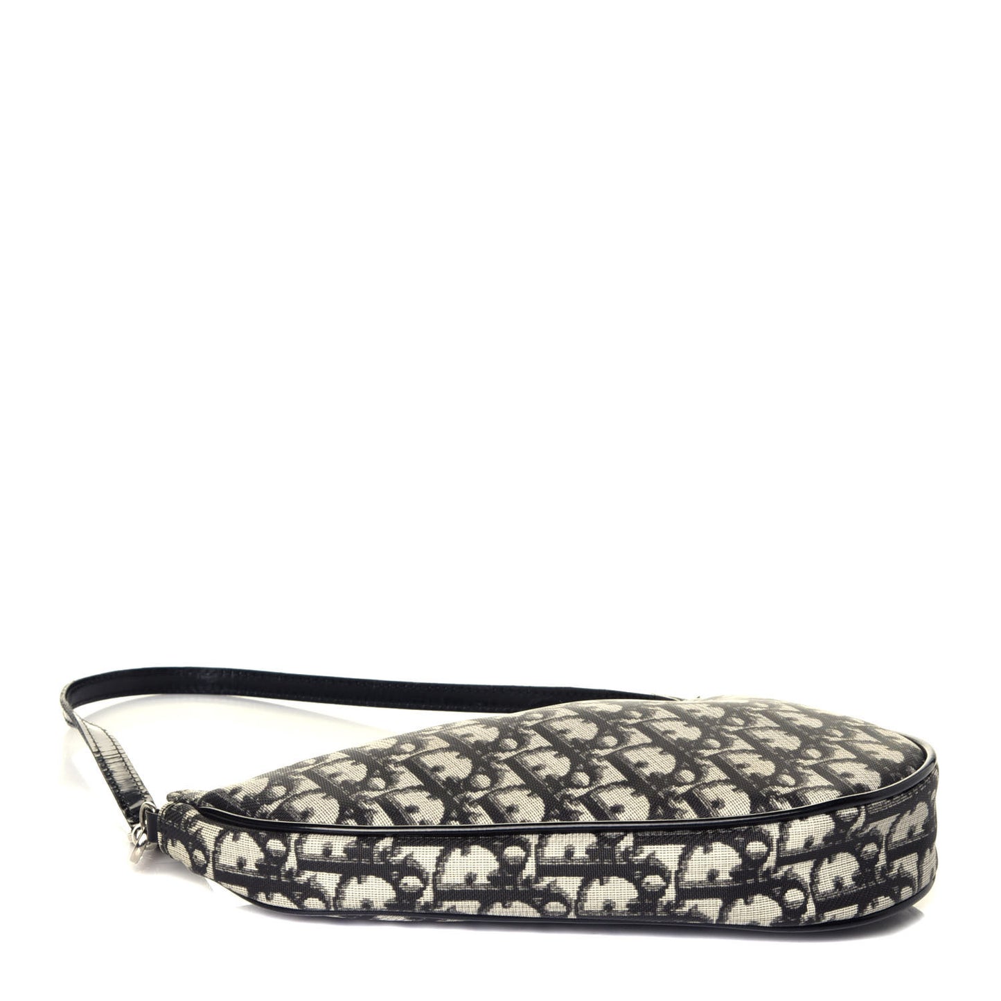 Monogram Patent Mini Saddle Pochette Black White