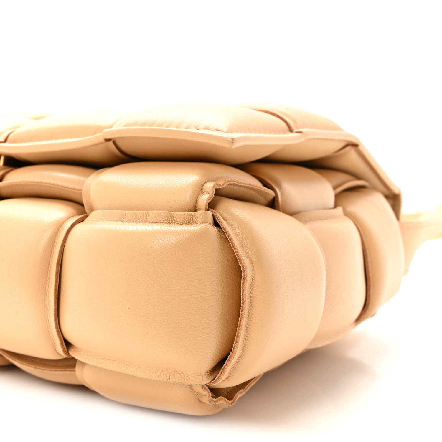 Bottega Veneta Nappa Maxi Intrecciato Padded Cassette Crossbody Bag Almond 9 of 9