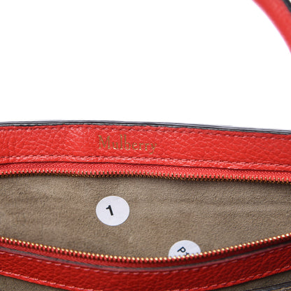 Mulberry Small Classic Grain Calfskin New Bayswater Fiery Red 10 of 11