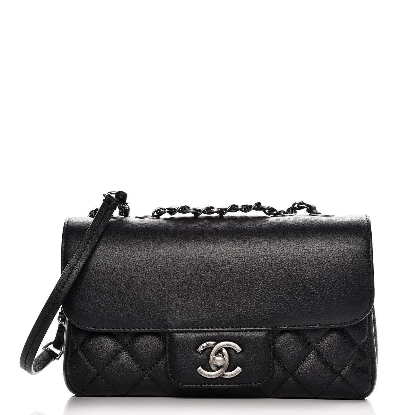 Caviar All About Flap Bag Black