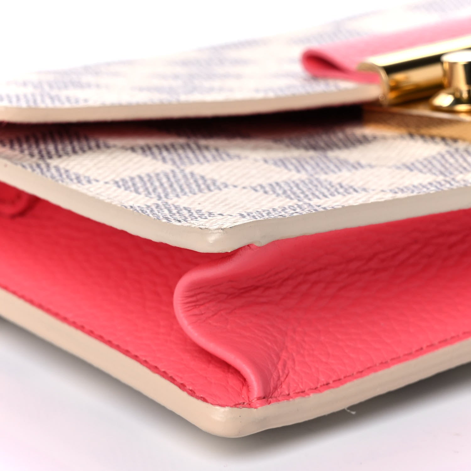 Louis Vuitton Damier Azur Croisette Chain Wallet Rose Papaye 8 of 9