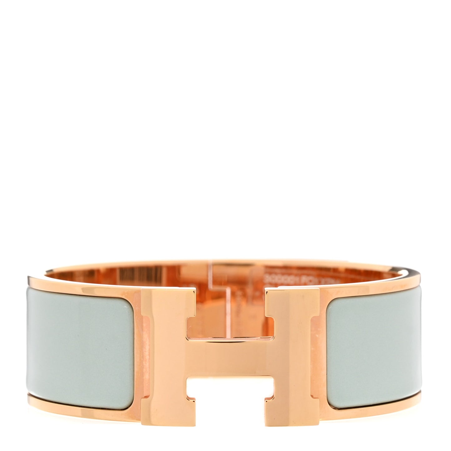 Enamel Wide Clic Clac H Bracelet PM Vert Argile