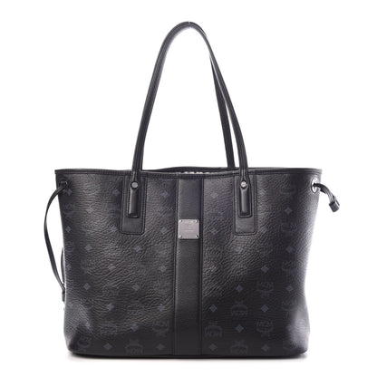MCM Visetos Medium Liz Reversible Shopper Tote Black 3 of 14