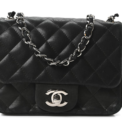 Chanel Lambskin Quilted Mini Square Flap Black 8 of 10