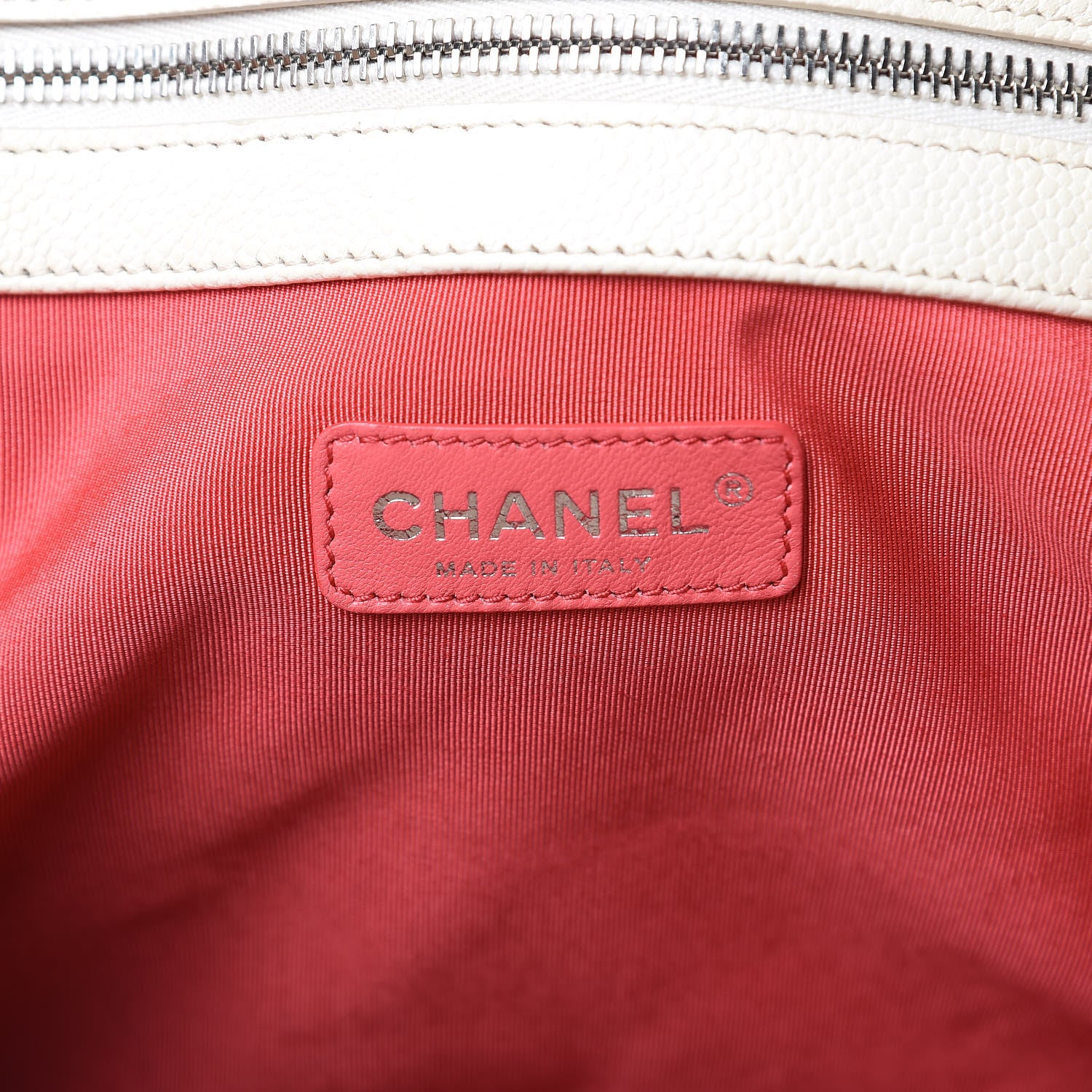 Chanel Caviar Ombre Large Shopping Tote White Rose 7 of 15