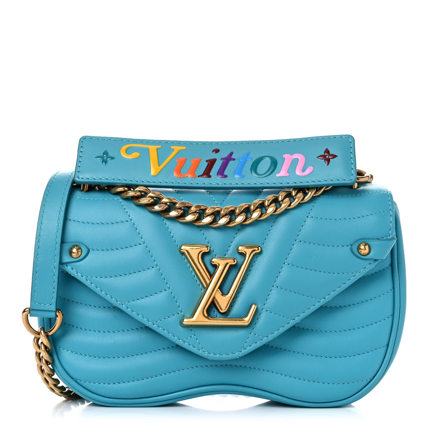 Calfskin New Wave Chain PM Malibu Green