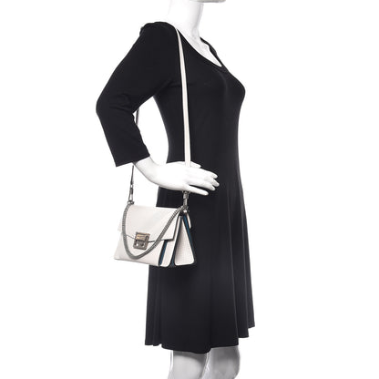 Givenchy Lambskin Perforated Small GV3 Shoulder Bag White 2 of 9