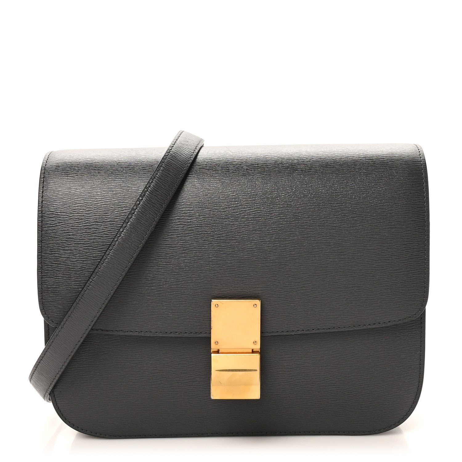 Celine Liege Calfskin Medium Classic Box Flap Bag Liquorice 1 of 10