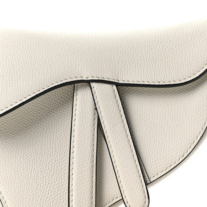 Christian Dior Grained Calfskin Mini Saddle Bag White 7 of 9