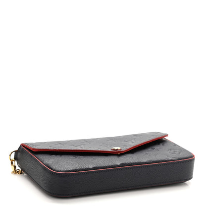 Louis Vuitton Empreinte Pochette Felicie Chain Wallet Marine Rouge 5 of 9
