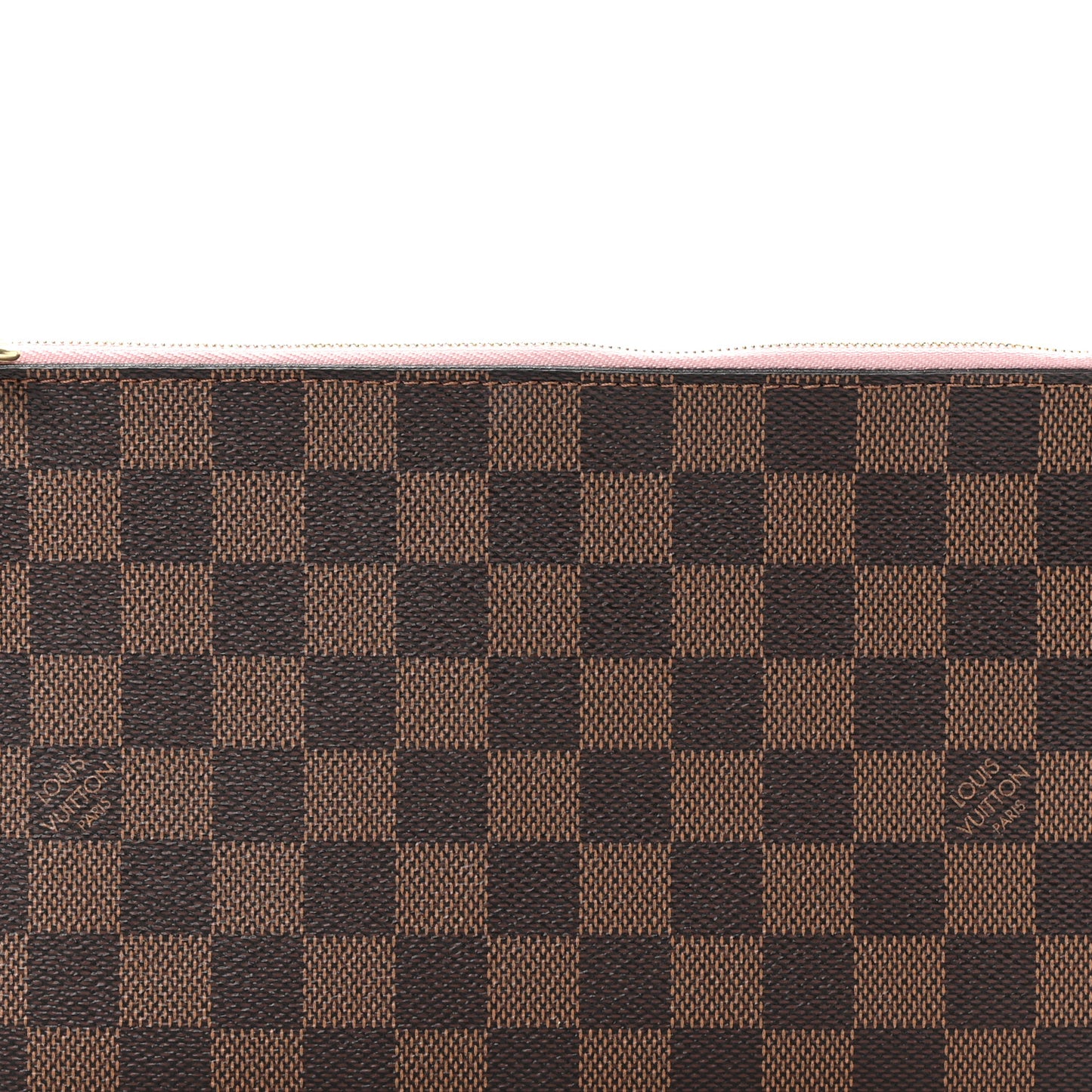 Damier Ebene Neverfull MM GM Pochette Rose Ballerine