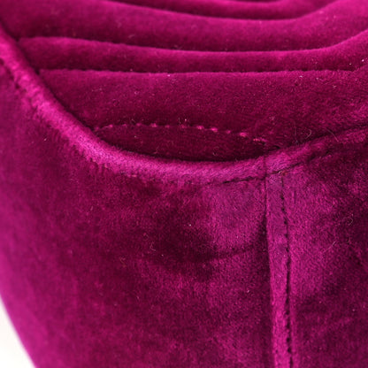 Gucci Velvet Matelasse GG Marmont Dome Backpack Fuchsia Violet Cyclamen 8 of 9