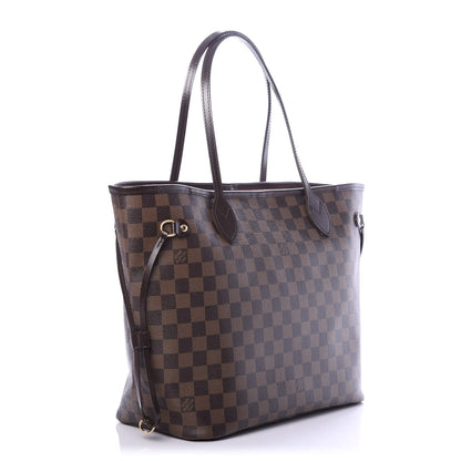 Louis Vuitton Damier Ebene Neo Neverfull MM Rose Ballerine 4 of 12