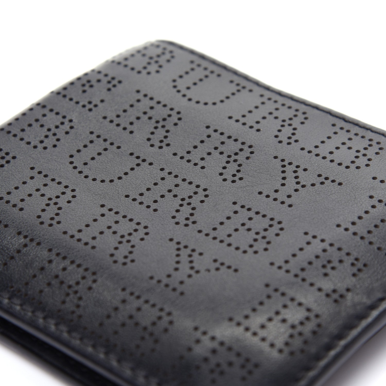 Burberry Calfskin Perforated Bi-Fold Wallet Black 10 of 11