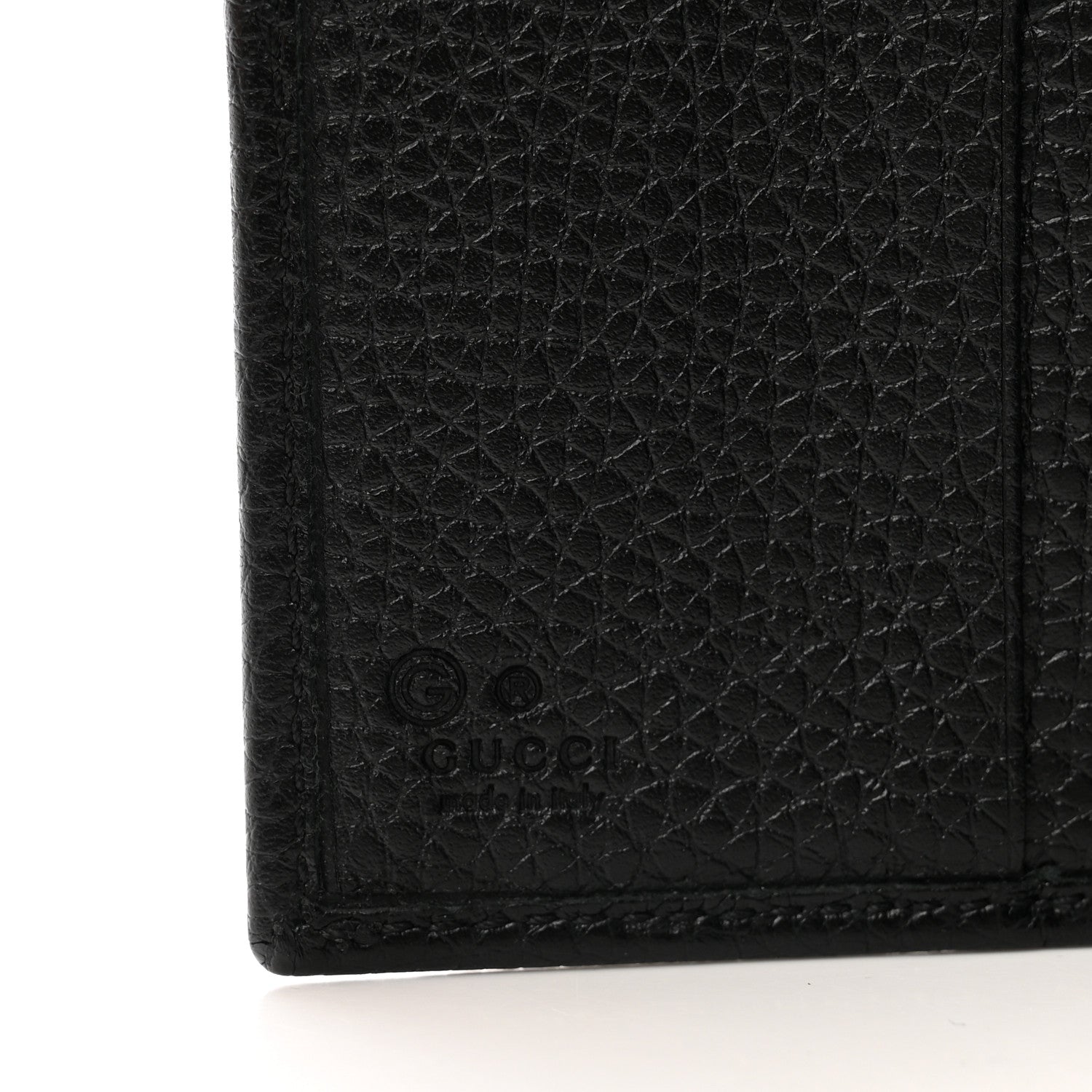 Gucci Pebbled Calfskin Soho Compact Flap Wallet Black 6 of 6