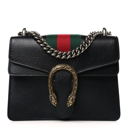 Gucci Calfskin Web Mini Dionysus Shoulder Bag Black 1 of 9