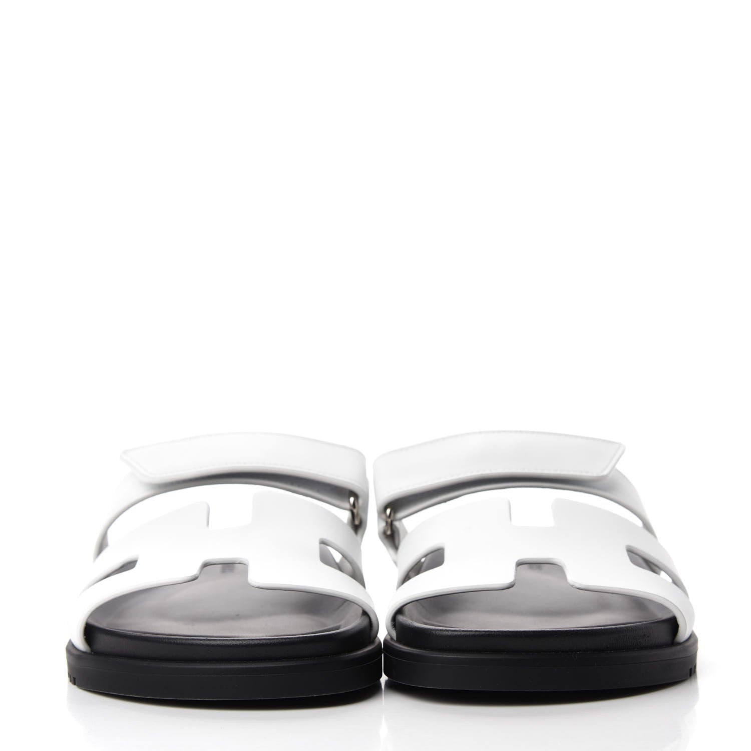 Hermes Calfskin Womens Chypre Sandals 38 White 2 of 9