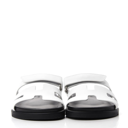Hermes Calfskin Womens Chypre Sandals 38 White 2 of 9