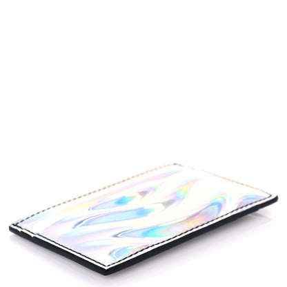 Alexander McQueen Iridescent PVC Calfskin Card Holder Silver 4 of 7