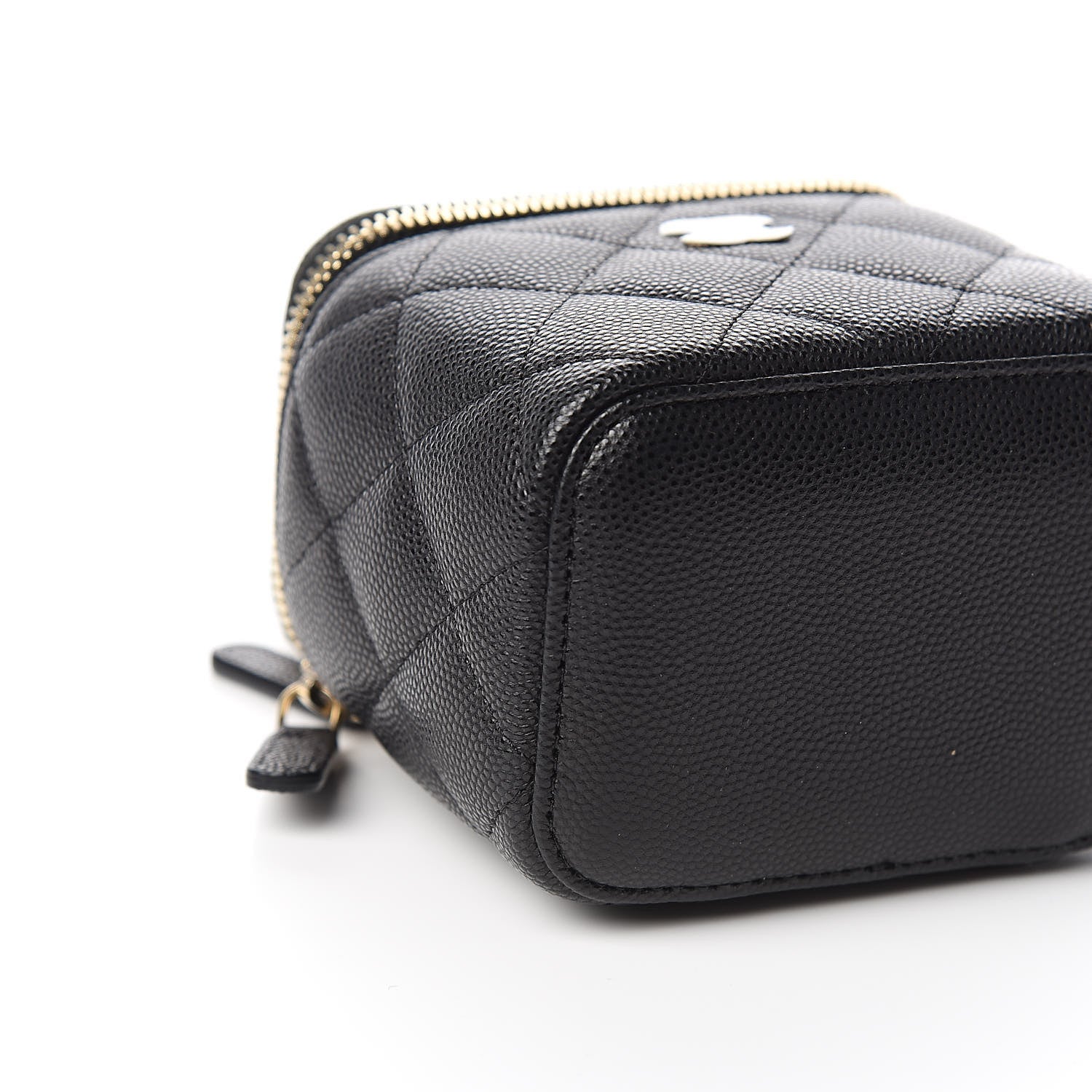 Chanel Caviar Quilted Mini Vanity Case With Chain Black 9 of 10