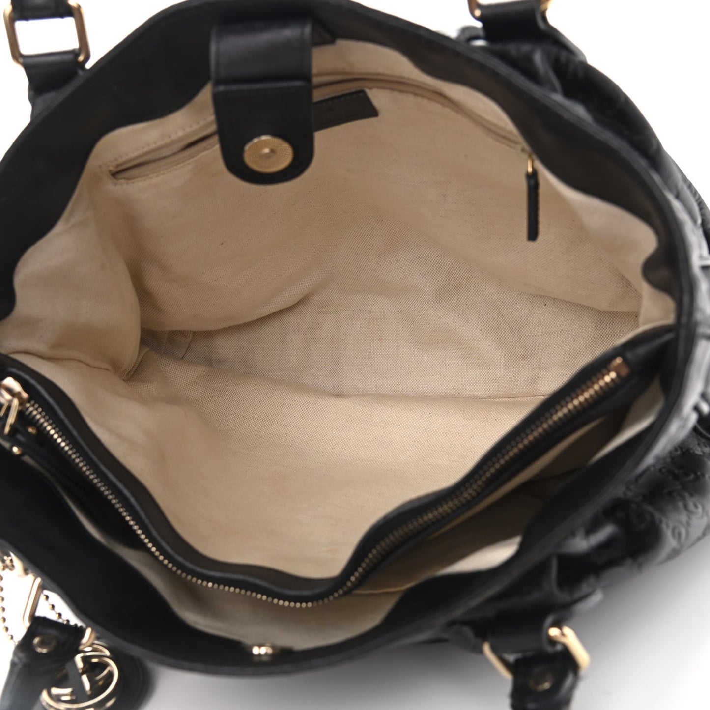 Guccissima Medium Sukey Top Handle Tote Black
