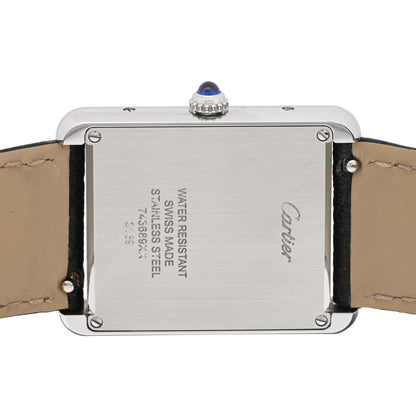 Cartier Stainless Steel Calfskin 27mm Tank Solo Quartz Watch 4 of 5