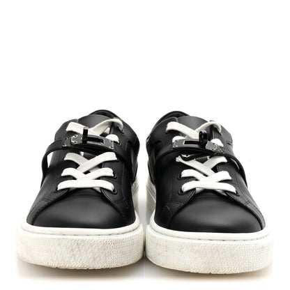 Hermes Calfskin Day Sneakers 38 Black 3 of 10