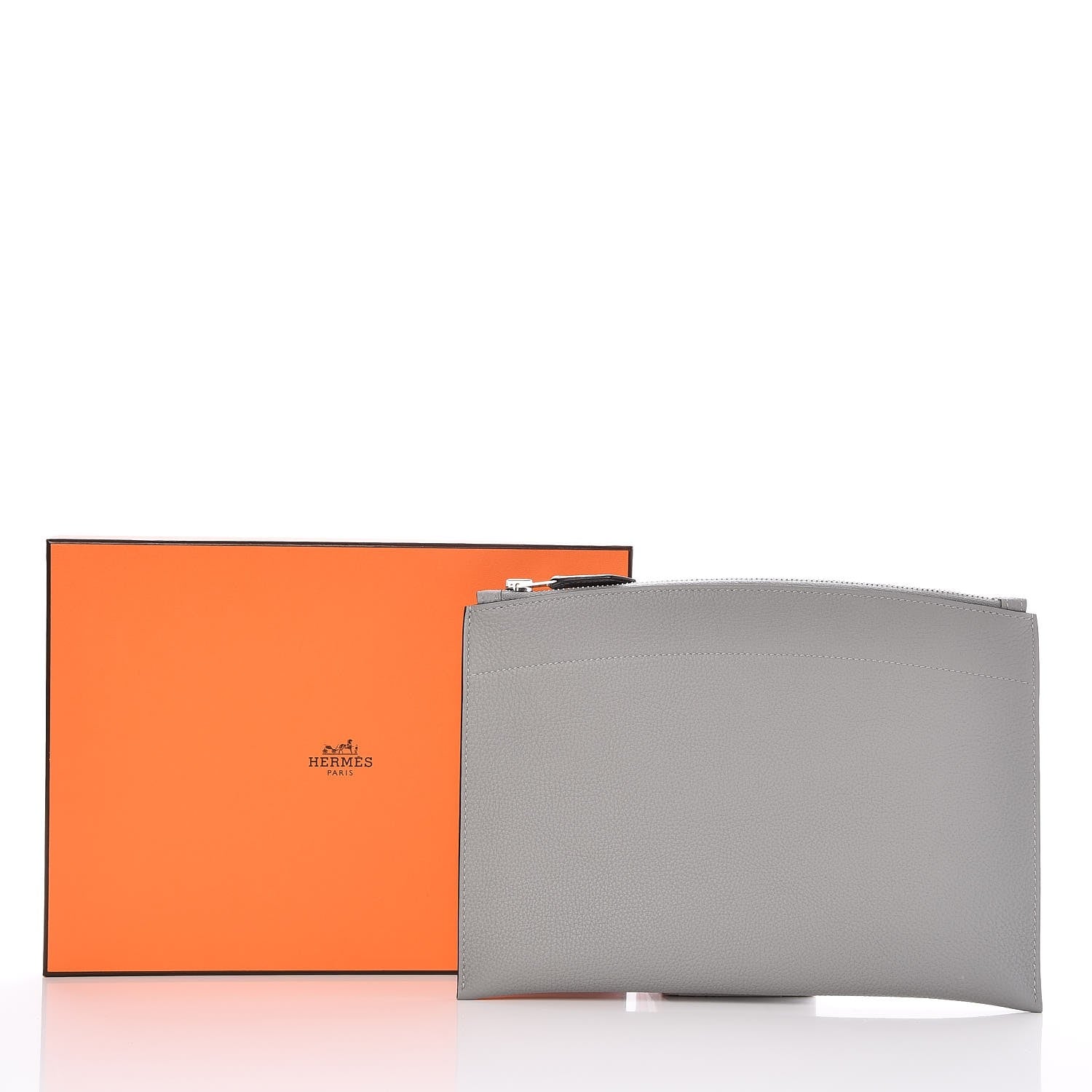 Hermes Togo Bazar Pouch Gris Mouette 8 of 8
