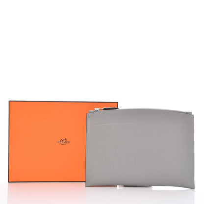 Hermes Togo Bazar Pouch Gris Mouette 8 of 8
