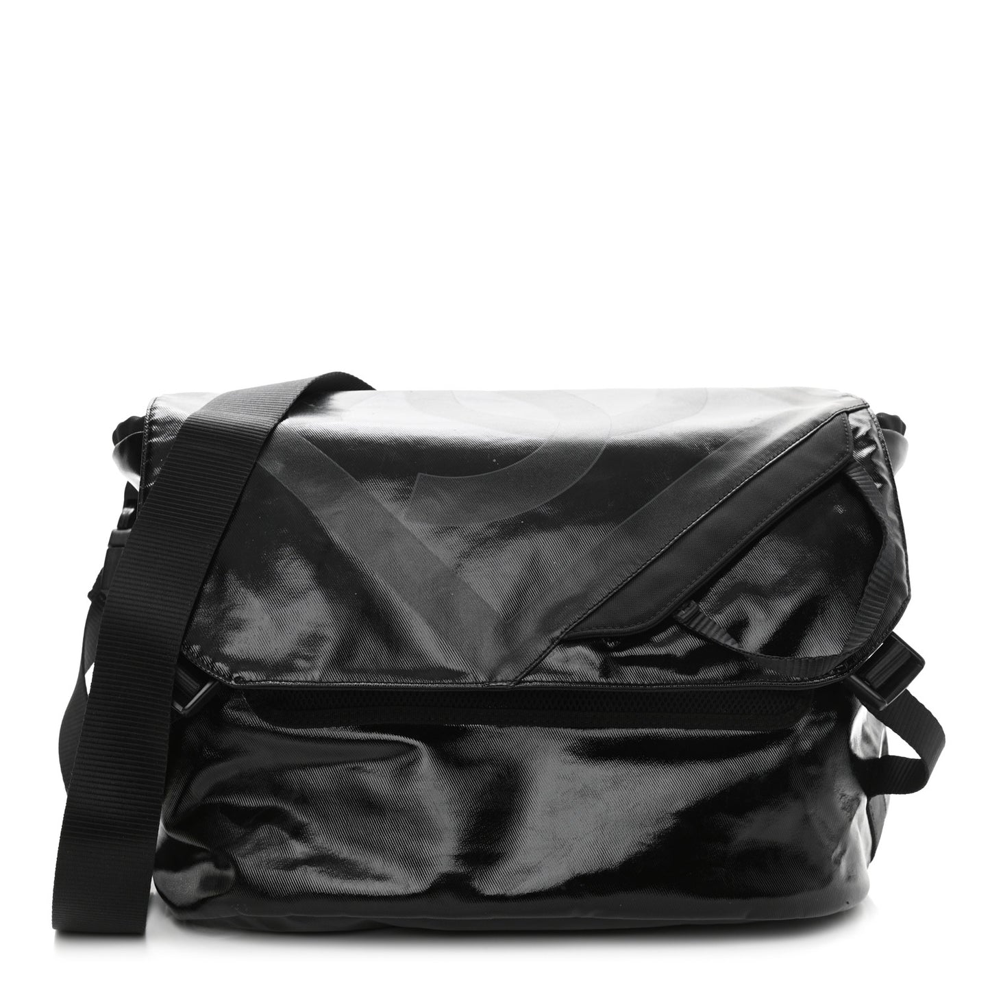 Coated Canvas Sport Messenger Black