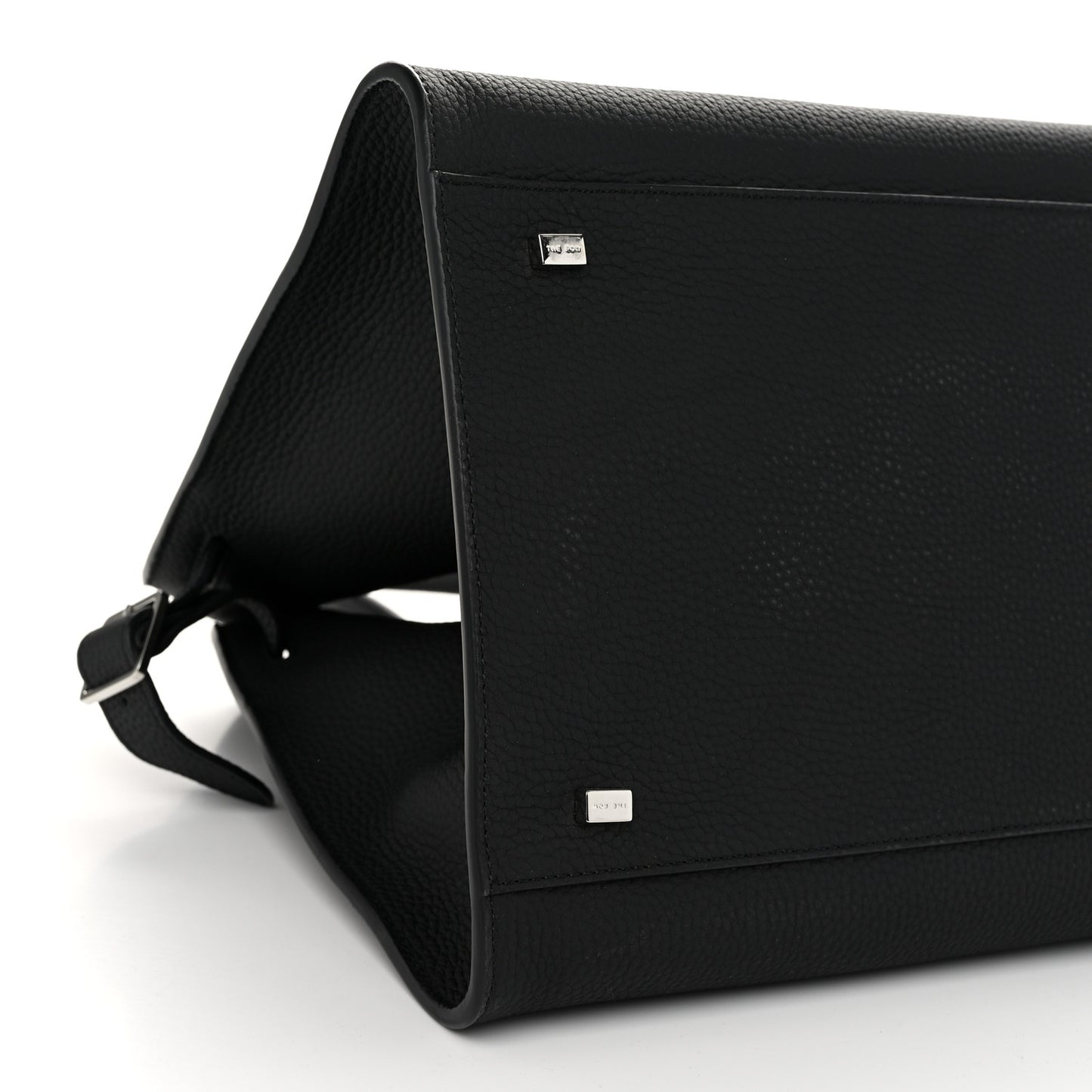 Matte Grained Calfskin Soft Margaux 15 Black
