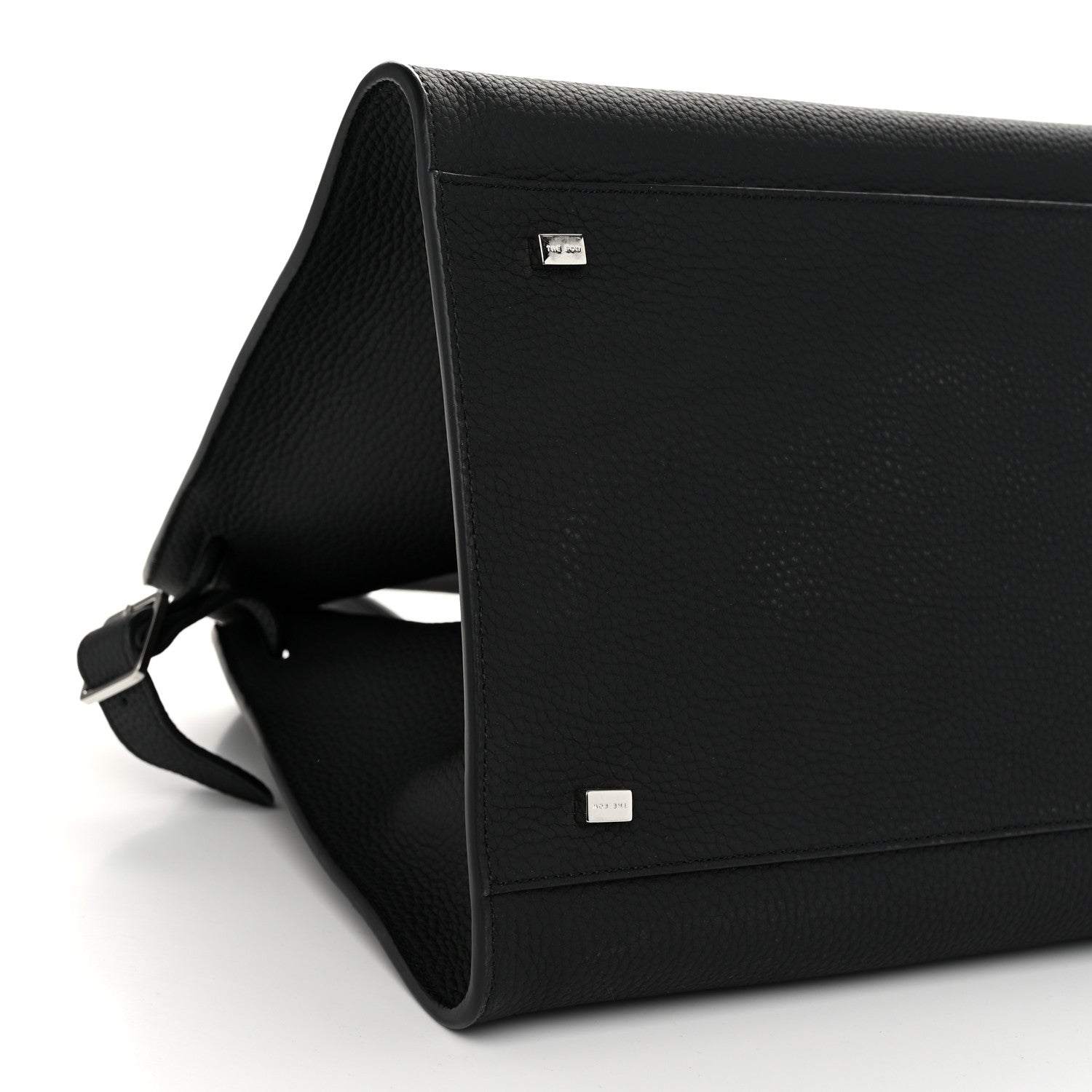 The Row Matte Grained Calfskin Soft Margaux 15 Black 8 of 9