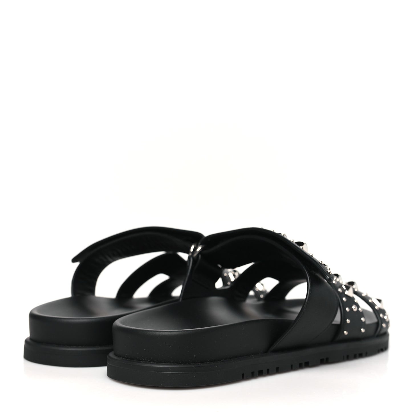 Calfskin Medor Studded Womens Chypre Sandals 38 Black