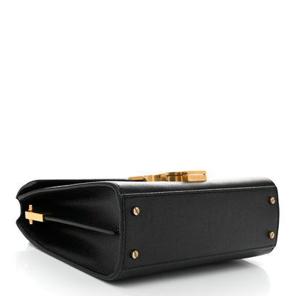 Saint Laurent Grain de Poudre Mini Classic Monogram Cassandra Top Handle Black 4 of 10