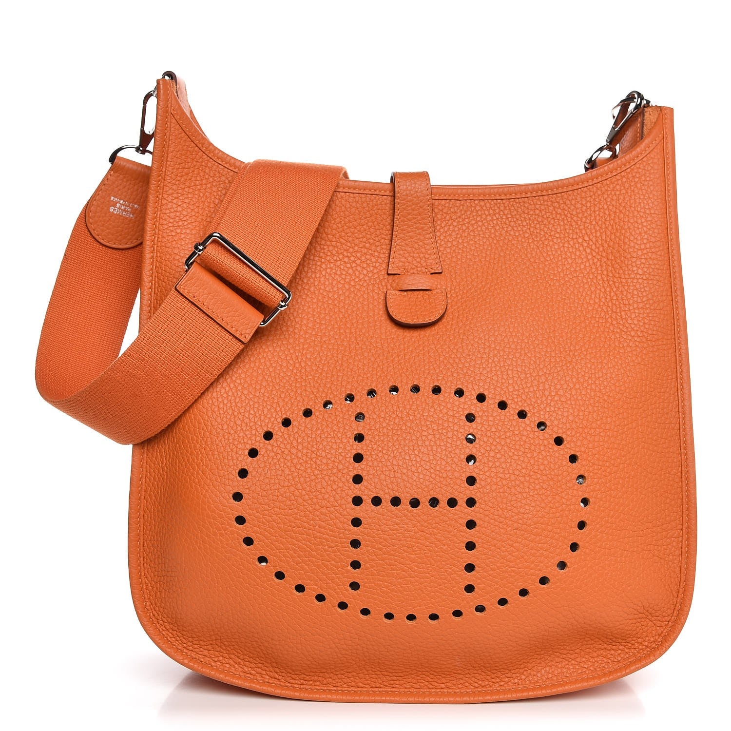 Hermes Taurillon Clemence Evelyne III GM Orange 1 of 9