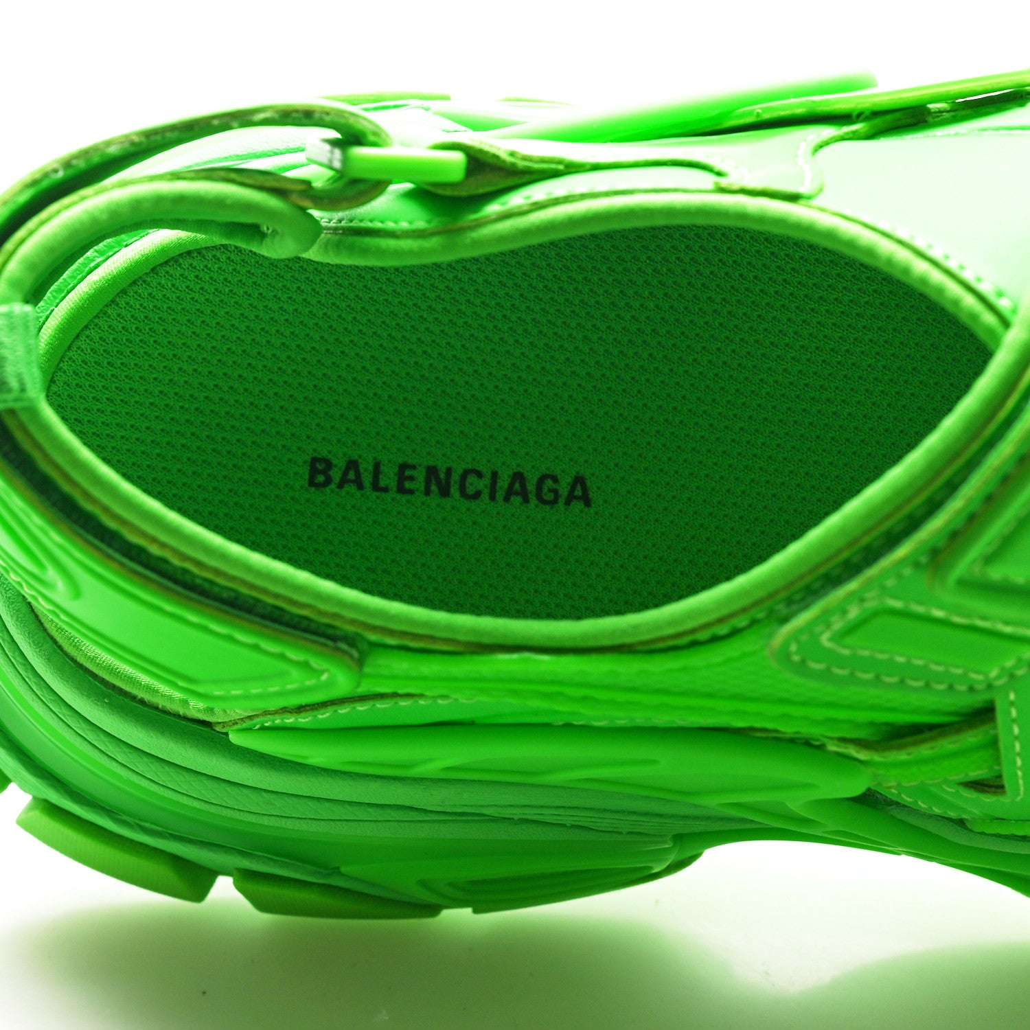 Balenciaga Neoprene Mens Track Sandals 39 Fluo Green 1604354