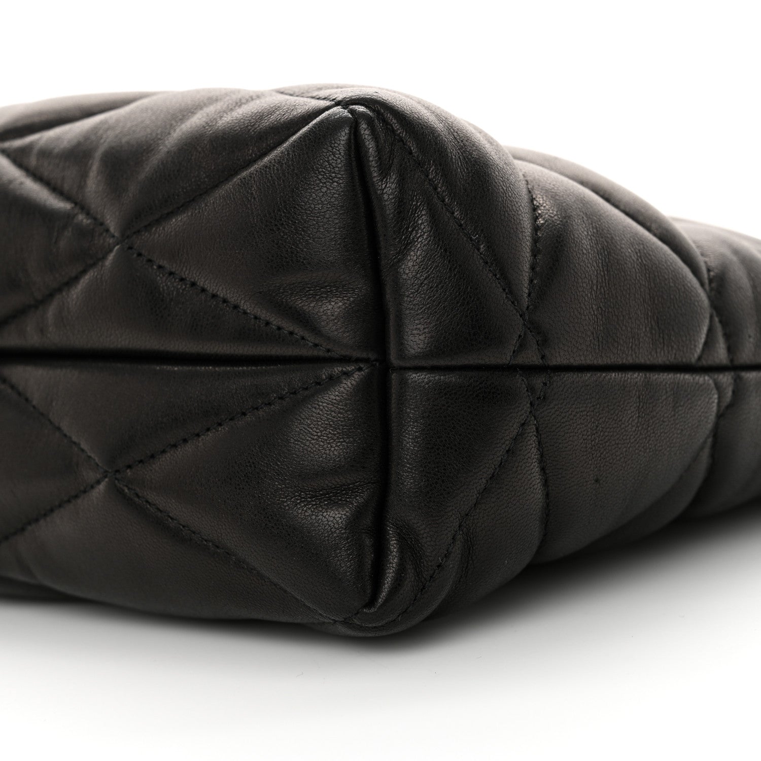 Saint Laurent Lambskin Monogram Medium Sade Puffer Pouch Black 10 of 11