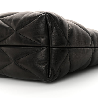Saint Laurent Lambskin Monogram Medium Sade Puffer Pouch Black 10 of 11
