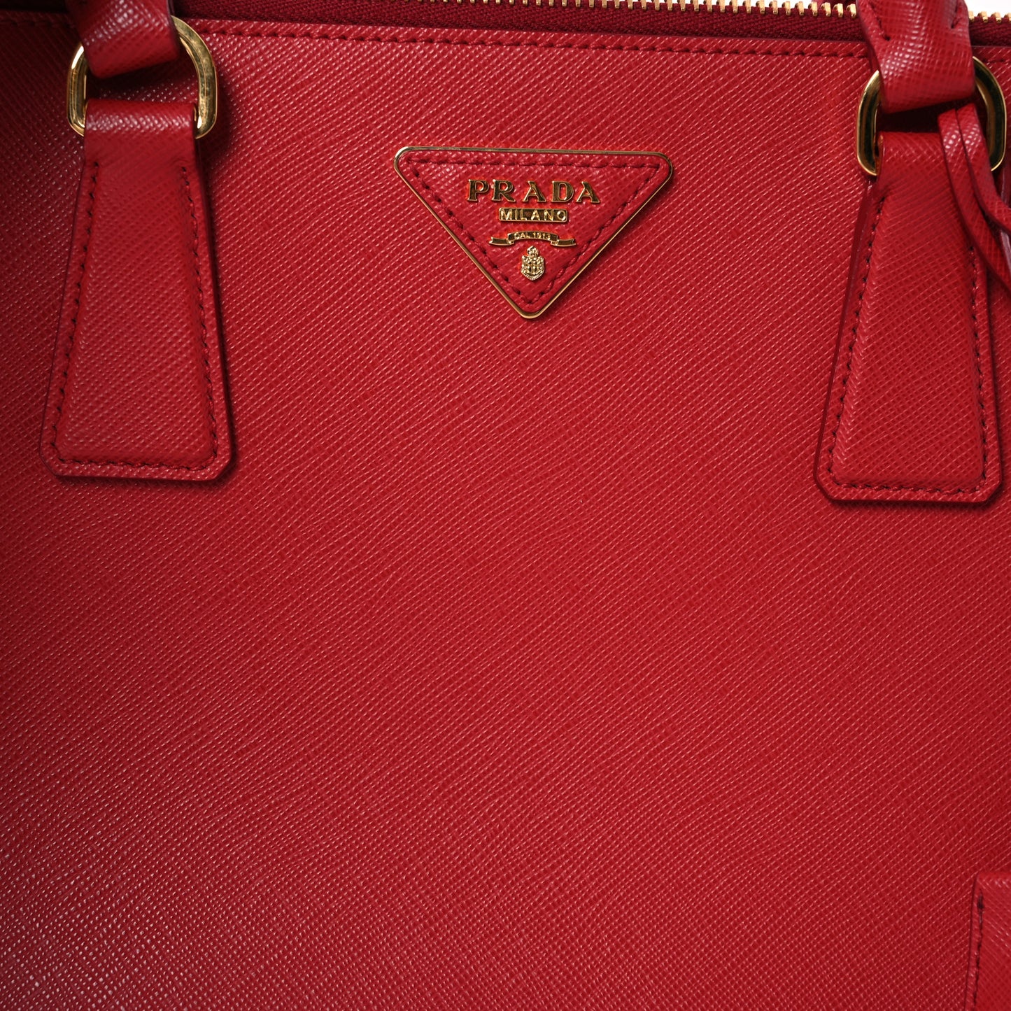 Saffiano Medium Galleria Double Zip Tote Fuoco
