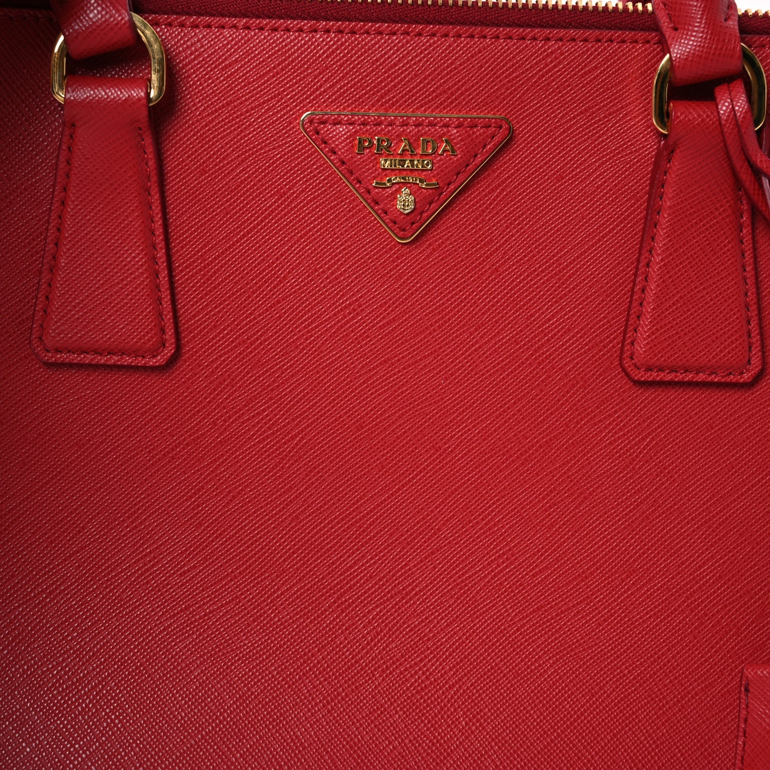 Prada Saffiano Medium Galleria Double Zip Tote Fuoco 12 of 20
