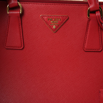 Prada Saffiano Medium Galleria Double Zip Tote Fuoco 12 of 20