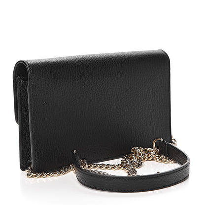Gucci Dollar Calfskin Interlocking G Chain Wallet Black 3 of 11