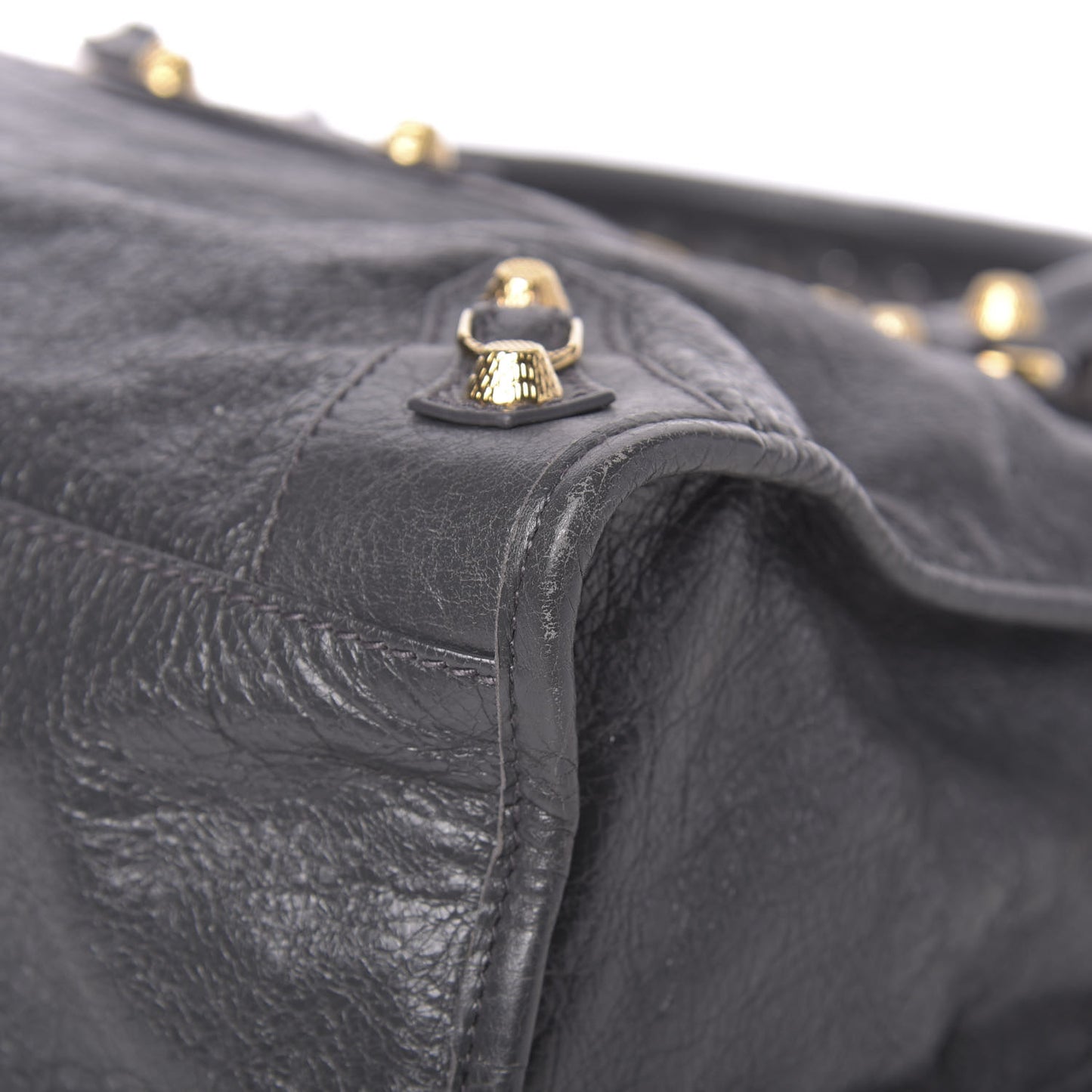 Agneau Giant 12 Gold Hardware City Gris Fossile