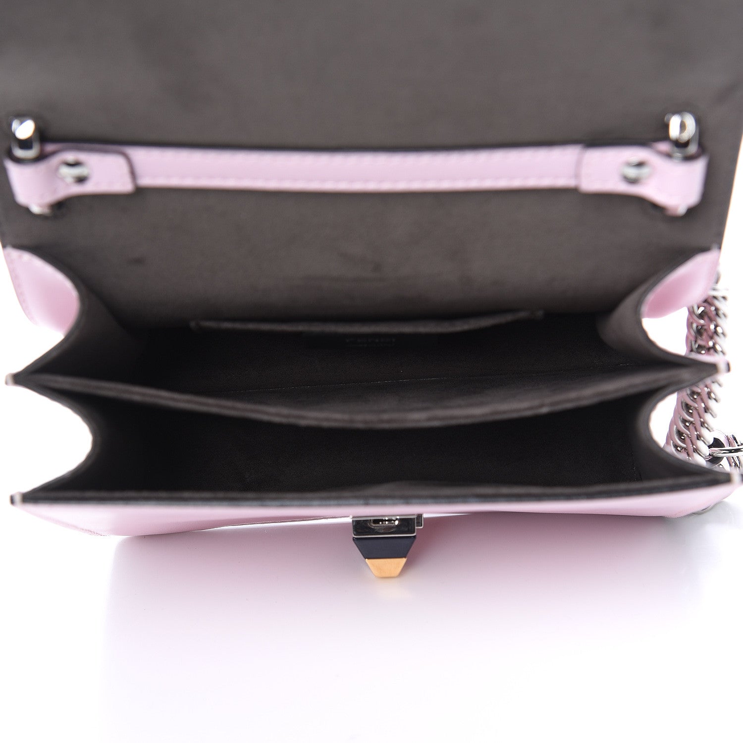 Fendi Vitello Liberty Fun Fair Metal Studded Small Kan I Shoulder Bag Peonia Multicolor 5 of 14